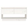 Mueble de TV de madera maciza de pino blanco 74x34x40 cm de vidaXL, Muebles TV - Ref: Foro24-813840, Precio: 42,39 €, Descuen...