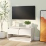 Solid white pine wood TV stand 74x34x40 cm by vidaXL, TV Furniture - Ref: Foro24-813840, Price: 42,39 €, Discount: %