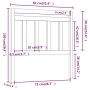 Bettkopfteil aus massivem Kiefernholz in Honigbraun, 81 x 4 x 100 cm von vidaXL, Kopf- und Fußteile - Ref: Foro24-814072, Pre...