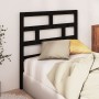 Solid black pine wood bed headboard 81x4x100 cm by vidaXL, Headboards and footboards - Ref: Foro24-814173, Price: 27,24 €, Di...