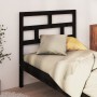 Solid black pine wood bed headboard 81x4x100 cm by vidaXL, Headboards and footboards - Ref: Foro24-814173, Price: 27,24 €, Di...