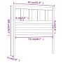 Bettkopfteil aus massivem Kiefernholz in Honigbraun, 81 x 4 x 100 cm von vidaXL, Kopf- und Fußteile - Ref: Foro24-814122, Pre...