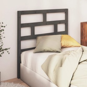 Solid gray pine wood bed headboard 81x4x100 cm by vidaXL, Headboards and footboards - Ref: Foro24-814171, Price: 27,99 €, Dis...