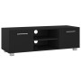 Black plywood TV cabinet 110x40x35 cm by vidaXL, TV Furniture - Ref: Foro24-340621, Price: 113,45 €, Discount: %