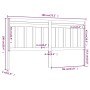 Bettkopfteil aus massivem Kiefernholz in Honigbraun, 186 x 4 x 100 cm von vidaXL, Kopf- und Fußteile - Ref: Foro24-814112, Pr...