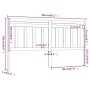 Bettkopfteil aus massivem Kiefernholz in Honigbraun, 206 x 4 x 100 cm von vidaXL, Kopf- und Fußteile - Ref: Foro24-814117, Pr...