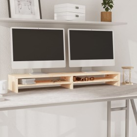 Solid pine wood monitor stand 100x24x13 cm by vidaXL, TV Furniture - Ref: Foro24-813919, Price: 29,99 €, Discount: %