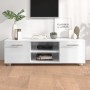 Mueble de TV madera contrachapada blanco brillante 110x40x35 cm de vidaXL, Muebles TV - Ref: Foro24-340622, Precio: 108,16 €,...