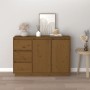 Honey brown solid pine wood sideboard 111x34x75 cm by vidaXL, Sideboards - Ref: Foro24-813807, Price: 132,99 €, Discount: %