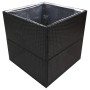 Schwarzer Pflanzkasten aus synthetischem Rattan, 80 x 80 x 80 cm von vidaXL, Töpfe und Pflanzgefäße - Ref: Foro24-319173, Pre...