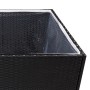 Black synthetic rattan planter 80x80x80 cm by vidaXL, Pots and planters - Ref: Foro24-319173, Price: 132,23 €, Discount: %