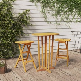 3-piece folding bar set solid teak wood by vidaXL, Garden sets - Ref: Foro24-3100777, Price: 360,34 €, Discount: %