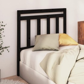 Solid black pine wood bed headboard 96x4x100 cm by vidaXL, Headboards and footboards - Ref: Foro24-814078, Price: 21,99 €, Di...