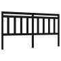 Solid black pine wood bed headboard 186x4x100 cm by vidaXL, Headboards and footboards - Ref: Foro24-814113, Price: 50,99 €, D...