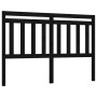 Solid black pine wood bed headboard 156x4x100 cm by vidaXL, Headboards and footboards - Ref: Foro24-814103, Price: 55,47 €, D...