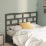 Solid gray pine wood bed headboard 156x4x100 cm by vidaXL, Headboards and footboards - Ref: Foro24-814201, Price: 46,99 €, Di...