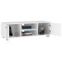 White plywood TV cabinet 110x40x35 cm by vidaXL, TV Furniture - Ref: Foro24-340620, Price: 96,99 €, Discount: %