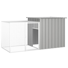 Gray galvanized steel chicken cage 200x91x100 cm by vidaXL, Cages and habitats for small animals - Ref: Foro24-171546, Price:...