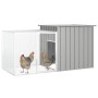 Jaula de gallinas acero galvanizado gris 200x91x100 cm de vidaXL, Jaulas y habitáculos para animales pequeños - Ref: Foro24-1...