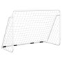 Soccer goal with white steel net 180x90x120 cm by vidaXL, soccer goals - Ref: Foro24-93370, Price: 60,27 €, Discount: %