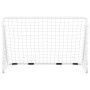 Soccer goal with white steel net 180x90x120 cm by vidaXL, soccer goals - Ref: Foro24-93370, Price: 60,27 €, Discount: %