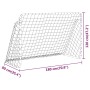 Soccer goal with white steel net 180x90x120 cm by vidaXL, soccer goals - Ref: Foro24-93370, Price: 60,27 €, Discount: %