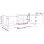 TV-Schrank aus geräuchertem Eichenholzwerkstoff, 110 x 40 x 35 cm von vidaXL, TV-Möbel - Ref: Foro24-340625, Preis: 72,58 €, ...