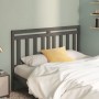 Solid gray pine wood bed headboard 126x4x100 cm by vidaXL, Headboards and footboards - Ref: Foro24-814086, Price: 45,98 €, Di...