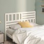 Solid white pine wood bed headboard 126x4x100 cm by vidaXL, Headboards and footboards - Ref: Foro24-814135, Price: 44,00 €, D...