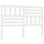 Solid white pine wood bed headboard 126x4x100 cm by vidaXL, Headboards and footboards - Ref: Foro24-814135, Price: 44,98 €, D...