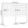 Solid white pine wood bed headboard 126x4x100 cm by vidaXL, Headboards and footboards - Ref: Foro24-814135, Price: 44,98 €, D...