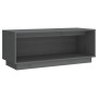 Mueble de TV de madera maciza de pino gris 90x35x35 cm de vidaXL, Muebles TV - Ref: Foro24-813831, Precio: 55,39 €, Descuento: %