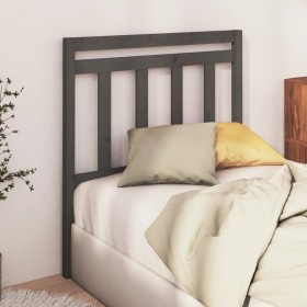 Solid gray pine wood bed headboard 96x4x100 cm by vidaXL, Headboards and footboards - Ref: Foro24-814076, Price: 31,99 €, Dis...