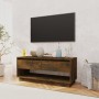 Smoked oak engineered wood TV cabinet 102x41x44 cm by vidaXL, TV Furniture - Ref: Foro24-812972, Price: 53,70 €, Discount: %