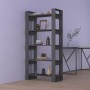 Massivholz Bücherregal/Raumteiler grau 80x35x160 cm von vidaXL, Bücherregale und Regale - Ref: Foro24-813911, Preis: 94,27 €,...