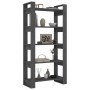 Massivholz Bücherregal/Raumteiler grau 80x35x160 cm von vidaXL, Bücherregale und Regale - Ref: Foro24-813911, Preis: 94,27 €,...