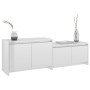 Mueble de TV madera contrachapada blanco brillo 146,5x35x50 cm de vidaXL, Muebles TV - Ref: Foro24-809815, Precio: 56,71 €, D...