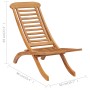 Folding garden chair made of solid teak wood 50x90x69 cm by vidaXL, Garden chairs - Ref: Foro24-319163, Price: 142,31 €, Disc...