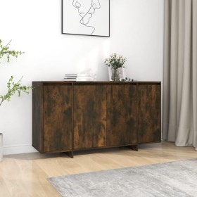 Aparador madera de ingeniería roble ahumado 135x41x75 cm de vidaXL, Aparadores - Ref: Foro24-813056, Precio: 144,99 €, Descue...