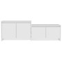 Mueble de TV madera contrachapada blanco brillo 146,5x35x50 cm de vidaXL, Muebles TV - Ref: Foro24-809815, Precio: 56,71 €, D...