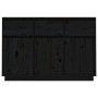 Aparador de madera maciza de pino negro 110x34x75 cm de vidaXL, Aparadores - Ref: Foro24-813818, Precio: 132,99 €, Descuento: %