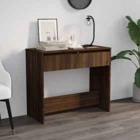 Oak brown engineered wood console table 89x41x76.5 cm by vidaXL, Side tables - Ref: Foro24-813001, Price: 47,98 €, Discount: %