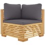 Garden corner sofa with cushions 2 pieces solid teak wood by vidaXL, Garden sets - Ref: Foro24-3100864, Price: 423,79 €, Disc...