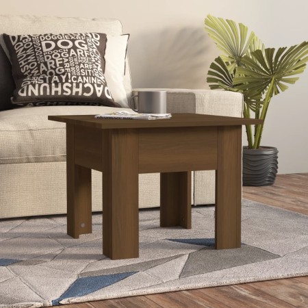 Mesa de centro madera contrachapada marrón roble 55x55x42 cm de vidaXL, Mesas de centro - Ref: Foro24-813070, Precio: 34,93 €...