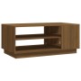 Oak brown engineered wood coffee table 102x55x43 cm by vidaXL, Coffee table - Ref: Foro24-813085, Price: 54,78 €, Discount: %