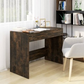 Smoked oak engineered wood desk 101x50x76.5 cm by vidaXL, Desks - Ref: Foro24-812996, Price: 64,48 €, Discount: %