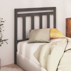 Solid gray pine wood bed headboard 106x4x100 cm by vidaXL, Headboards and footboards - Ref: Foro24-814081, Price: 34,24 €, Di...