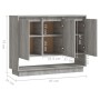 Aparador de madera de ingeniería gris Sonoma 97x31x75 cm de vidaXL, Aparadores - Ref: Foro24-812988, Precio: 78,38 €, Descuen...