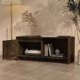 Mueble de TV madera de ingeniería roble ahumado 90x35x40 cm de vidaXL, Muebles TV - Ref: Foro24-813017, Precio: 48,99 €, Desc...