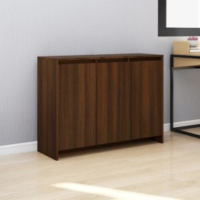 Brown oak veneer wood sideboard 102x33x75 cm by vidaXL, Sideboards - Ref: Foro24-813016, Price: 113,24 €, Discount: %